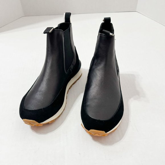 J/Slides NYC NWB Sz 8 Black Leather Eloise Sneaker Bootie - Picture 1 of 10